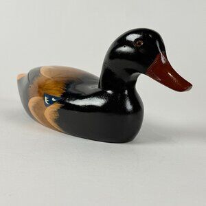 Vintage Handcrafted Painted Mallard Duck Decoy Collectible Wooden Figurine Wildl